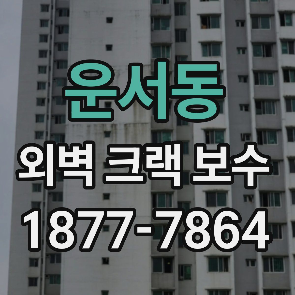 운서동 외벽 크랙 보수