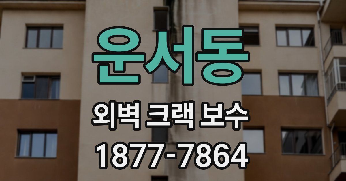 운서동 외벽 크랙 보수