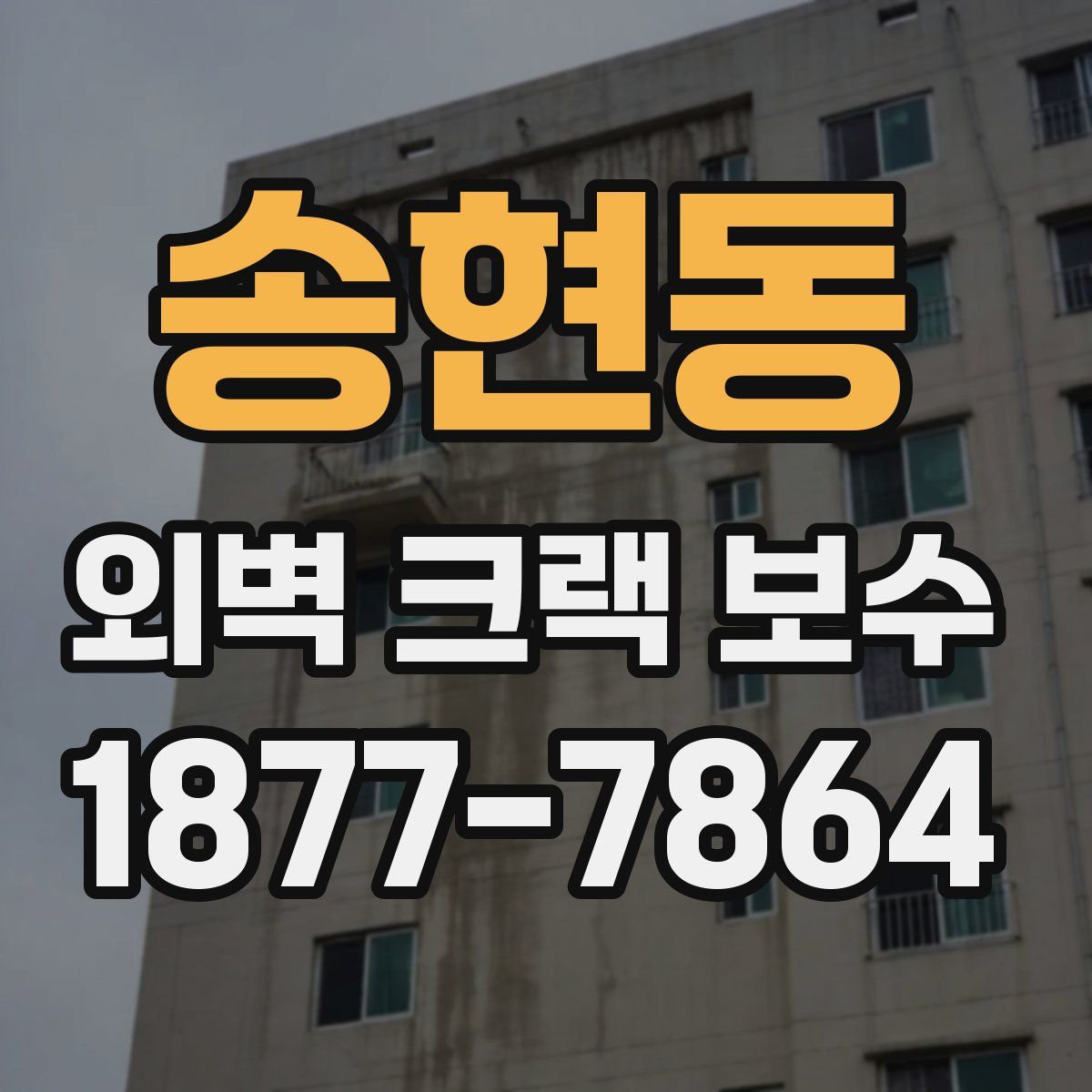 송현동 외벽 크랙 보수