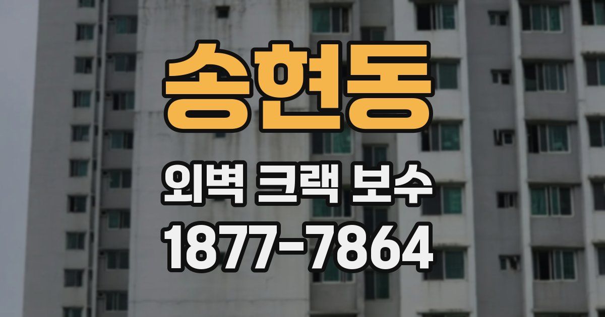 송현동 외벽 크랙 보수