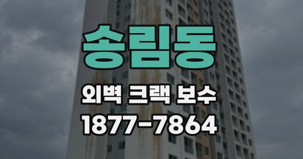 송림동 외벽 크랙 보수