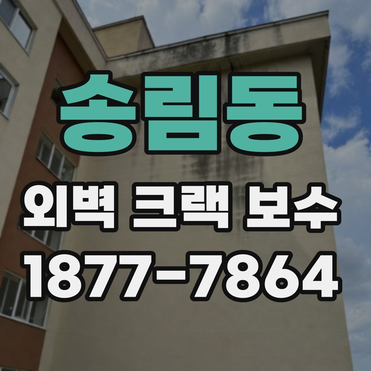 송림동 외벽 크랙 보수