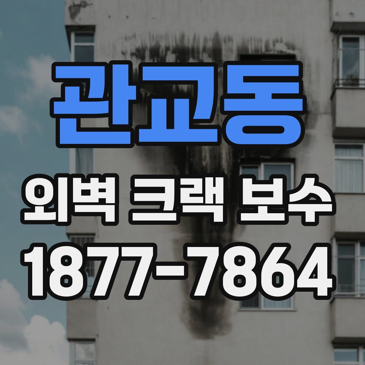 관교동 외벽 크랙 보수