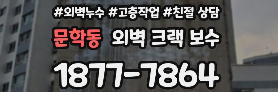 문학동 외벽 크랙 보수