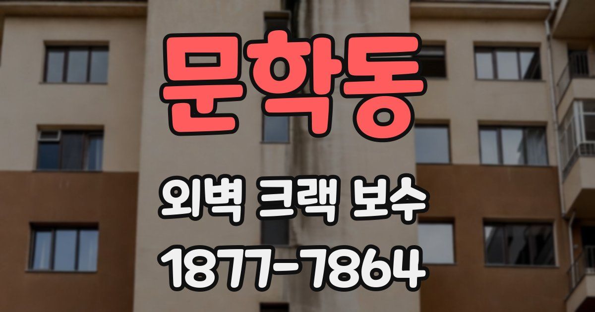 문학동 외벽 크랙 보수