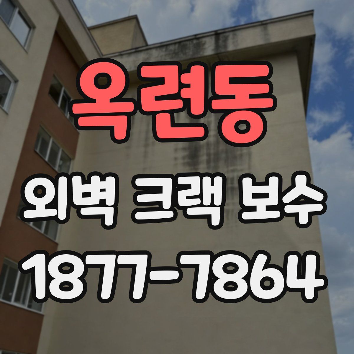 옥련동 외벽 크랙 보수