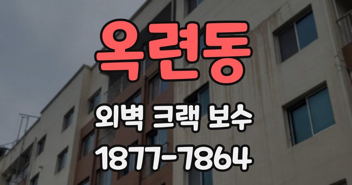 옥련동 외벽 크랙 보수