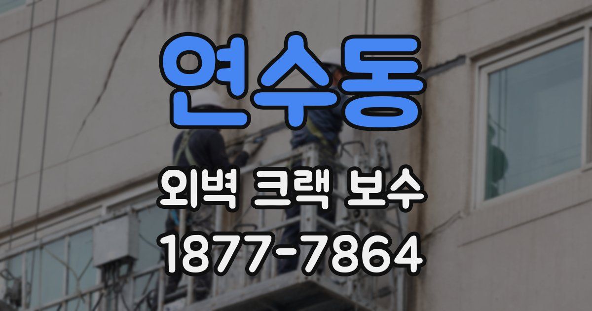 연수동 외벽 크랙 보수