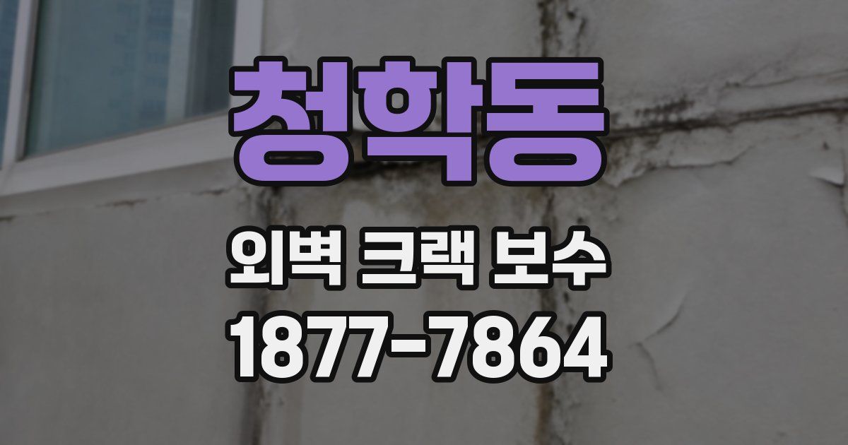 청학동 외벽 크랙 보수