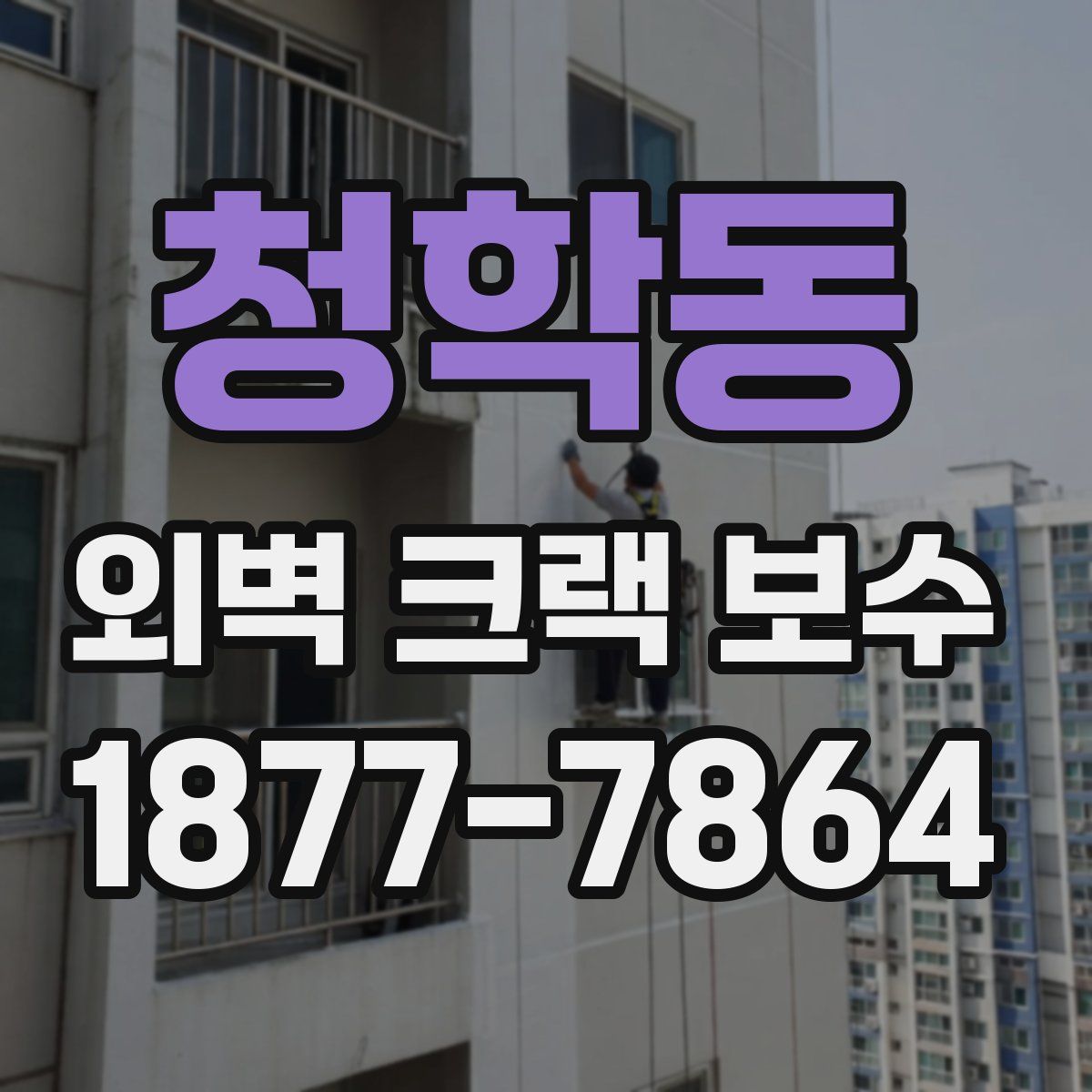 청학동 외벽 크랙 보수