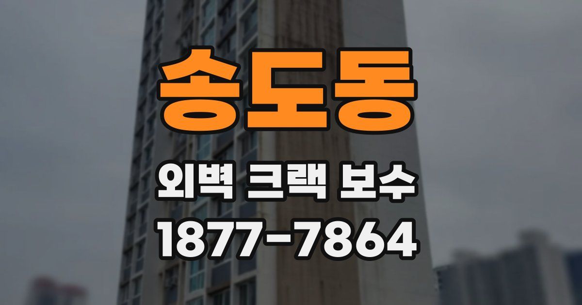 송도동 외벽 크랙 보수