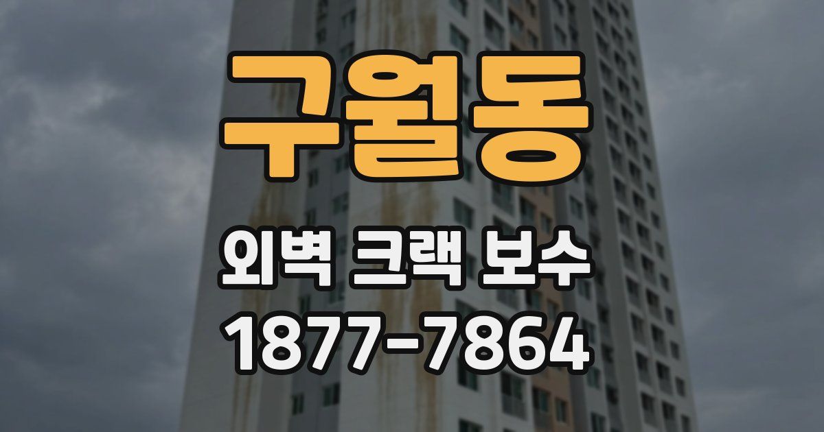 구월동 외벽 크랙 보수