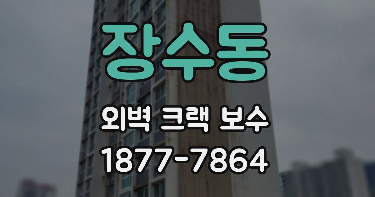 장수동 외벽 크랙 보수