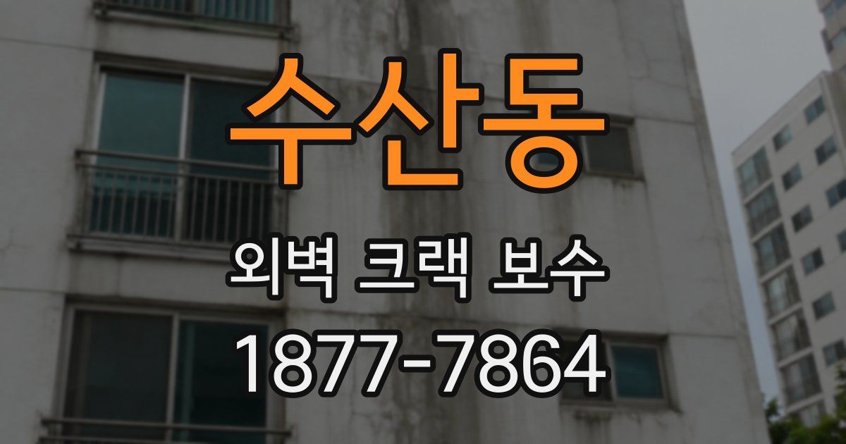 수산동 외벽 크랙 보수