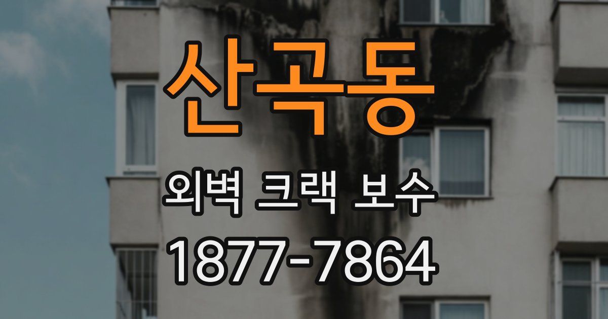 산곡동 외벽 크랙 보수
