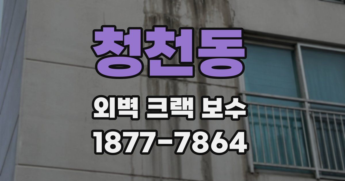 청천동 외벽 크랙 보수