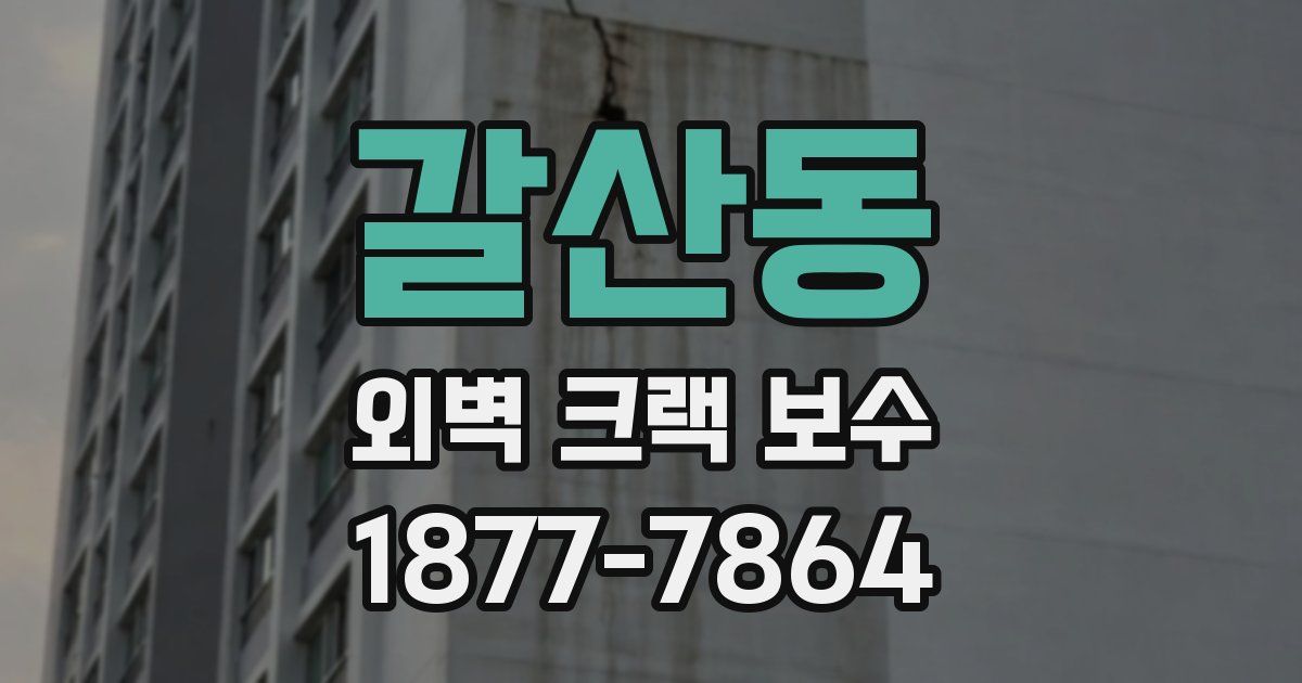 갈산동 외벽 크랙 보수