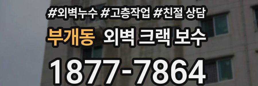 부개동 외벽 크랙 보수