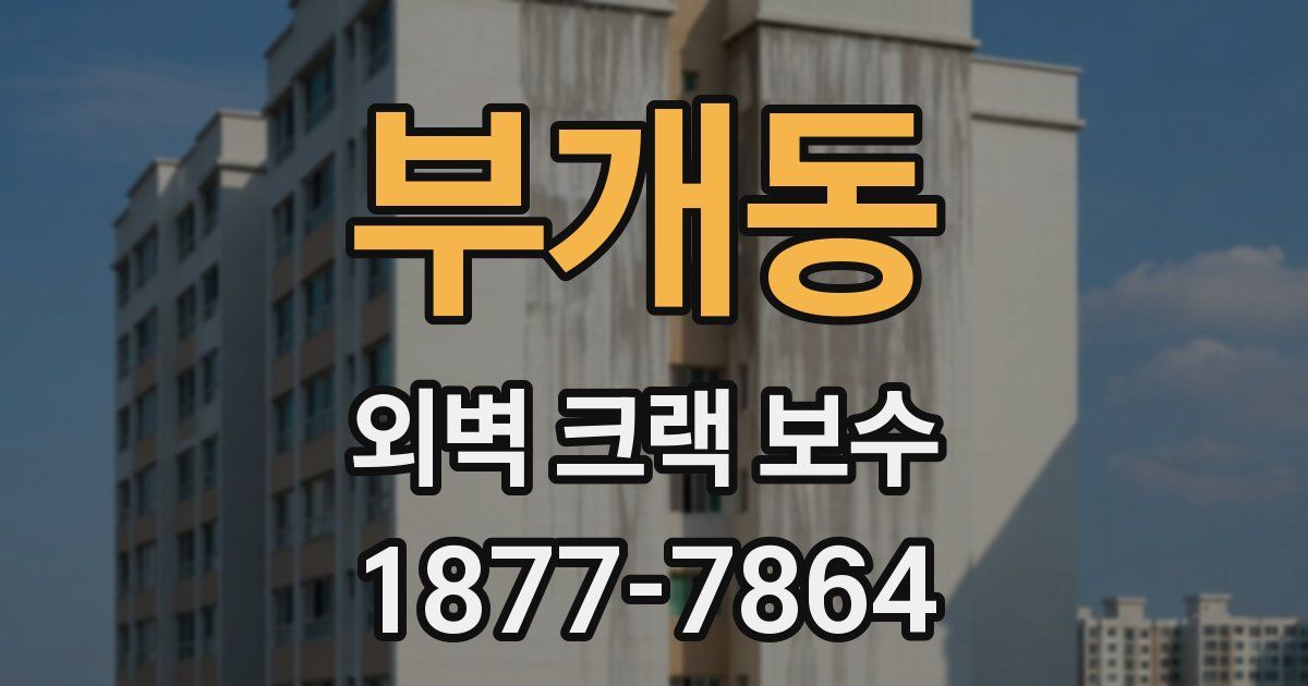 부개동 외벽 크랙 보수