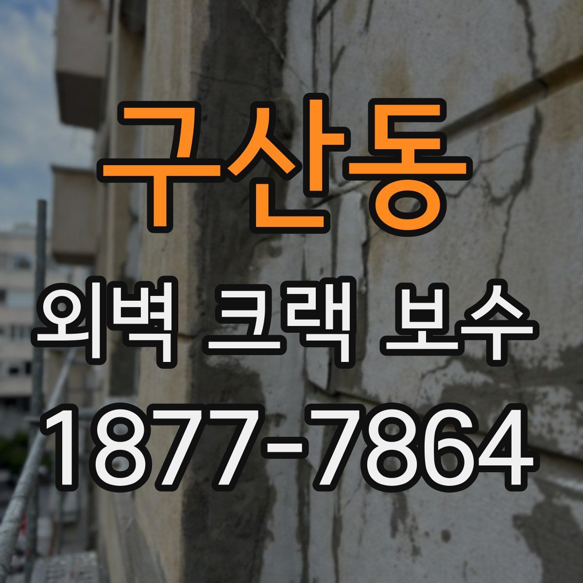 구산동 외벽 크랙 보수