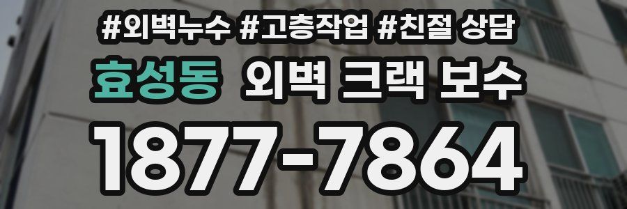 효성동 외벽 크랙 보수