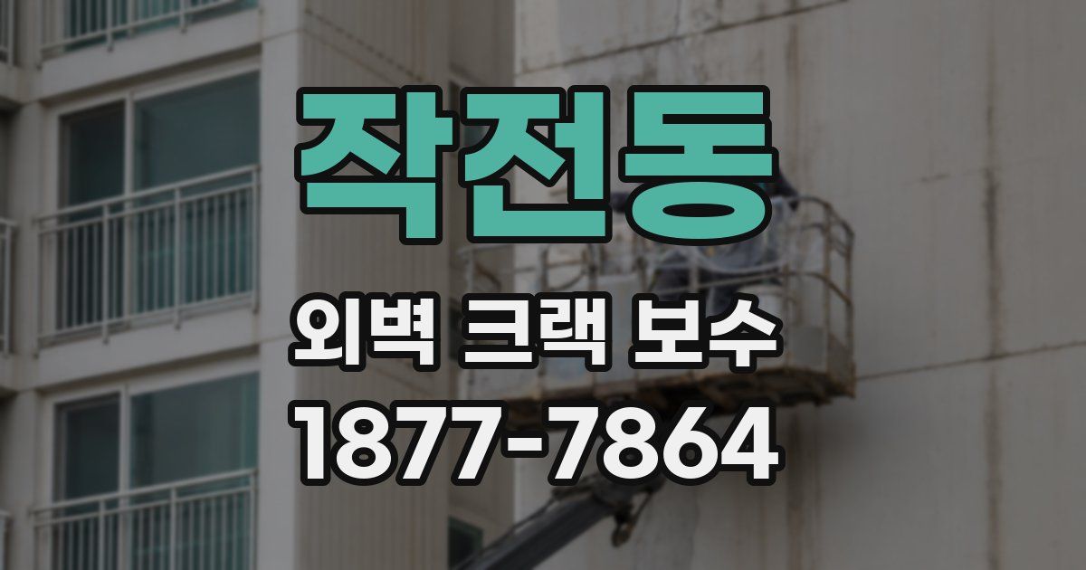 작전동 외벽 크랙 보수