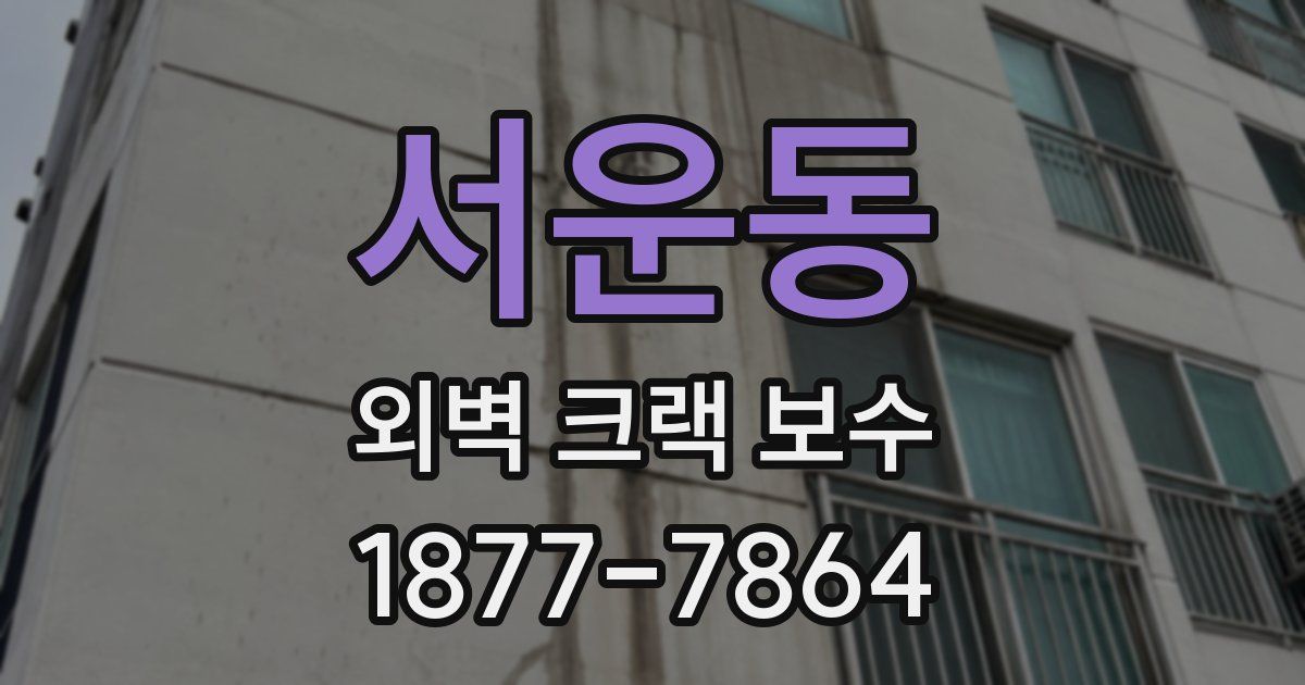 서운동 외벽 크랙 보수