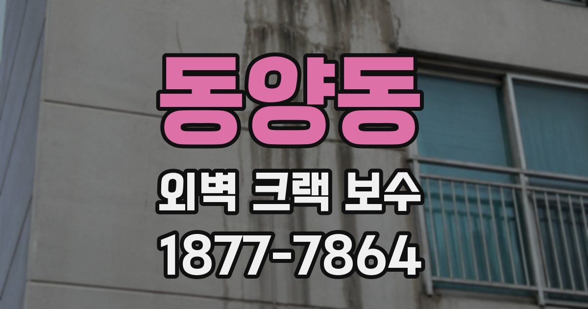 동양동 외벽 크랙 보수