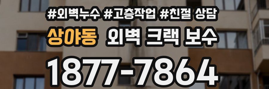 상야동 외벽 크랙 보수