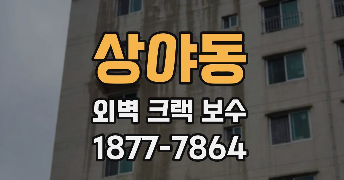상야동 외벽 크랙 보수
