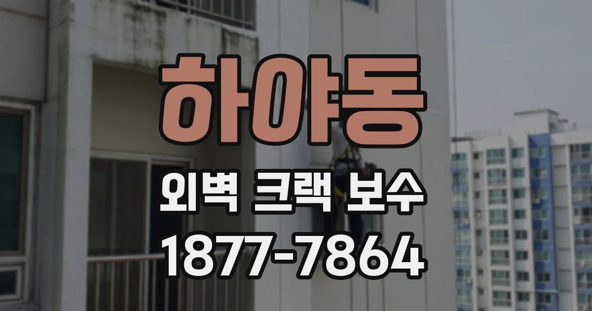 하야동 외벽 크랙 보수