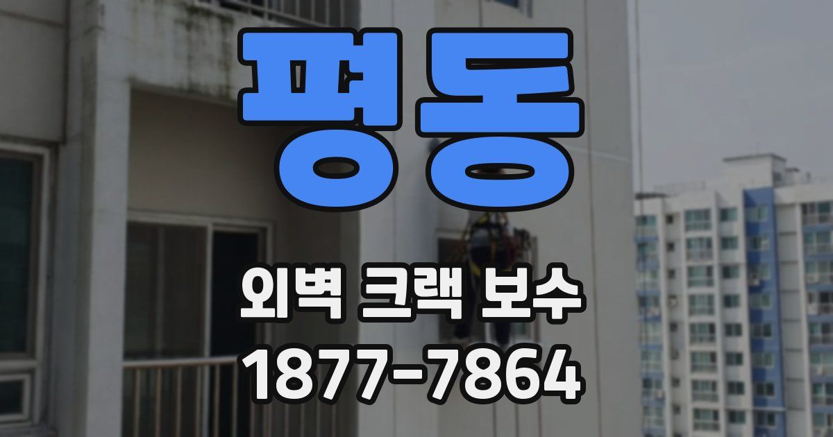 평동 외벽 크랙 보수