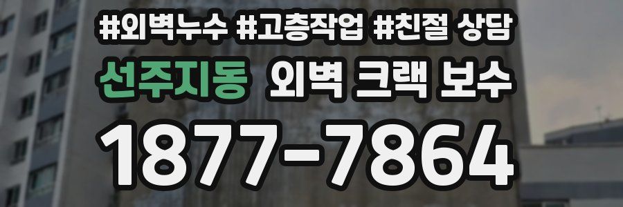 선주지동 외벽 크랙 보수