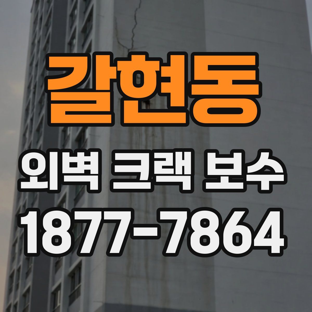 갈현동 외벽 크랙 보수