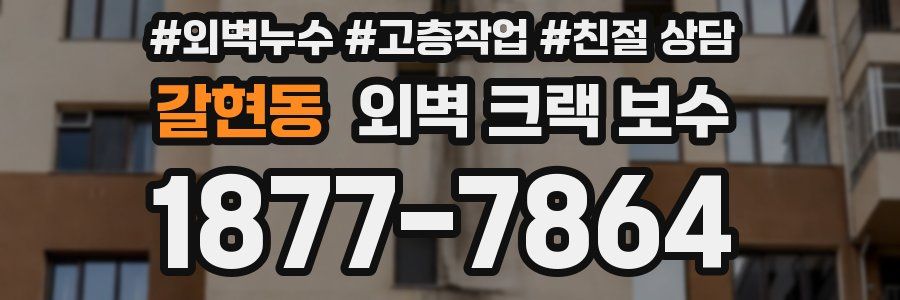 갈현동 외벽 크랙 보수