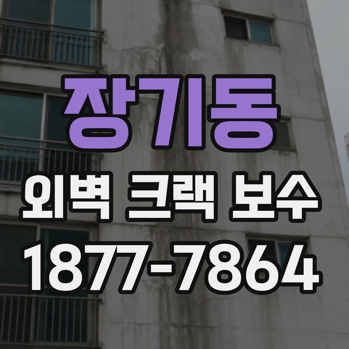 장기동 외벽 크랙 보수