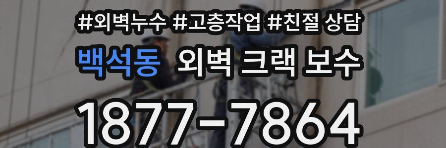 백석동 외벽 크랙 보수