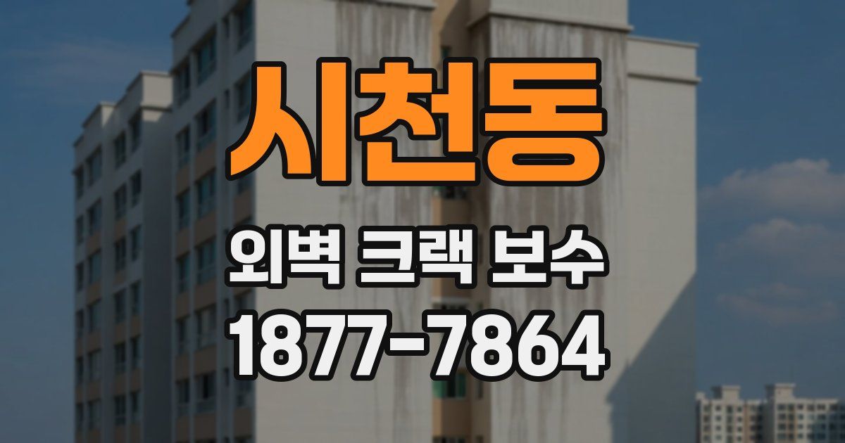 시천동 외벽 크랙 보수