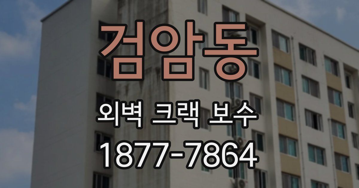 검암동 외벽 크랙 보수