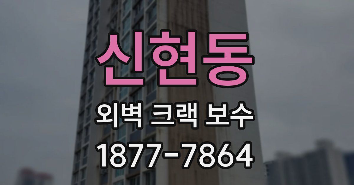 신현동 외벽 크랙 보수