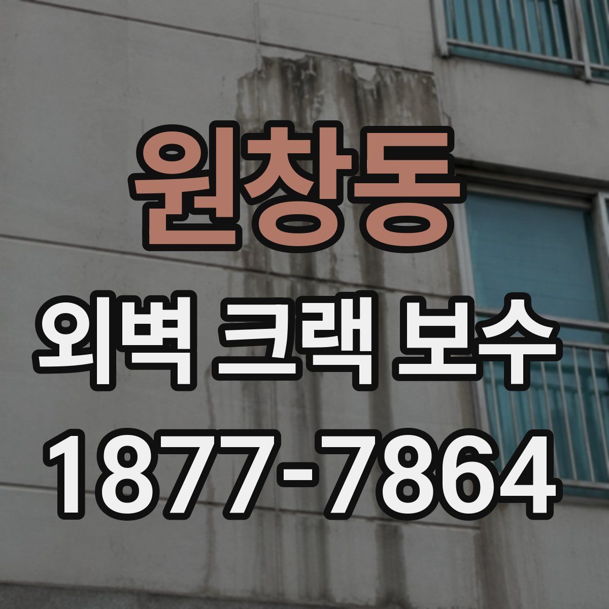원창동 외벽 크랙 보수