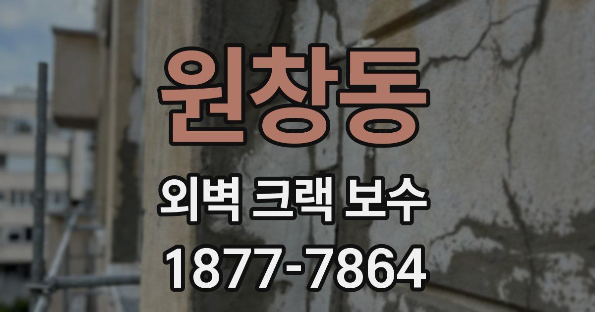 원창동 외벽 크랙 보수