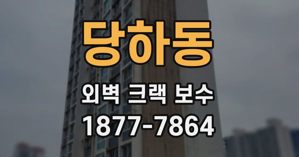 당하동 외벽 크랙 보수