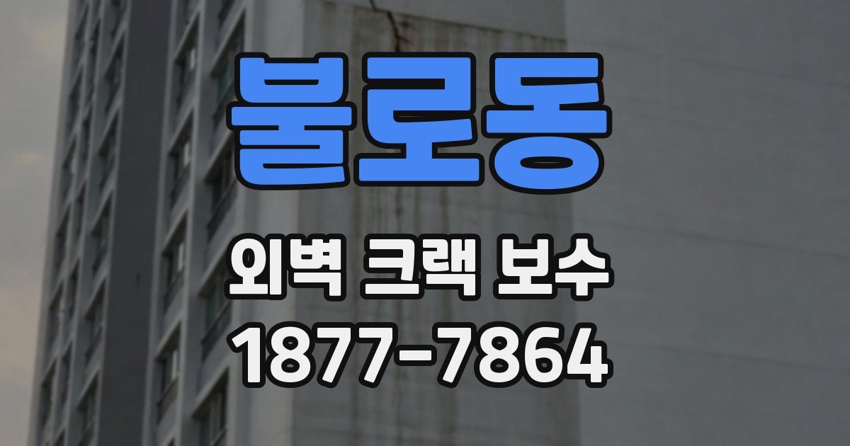 불로동 외벽 크랙 보수