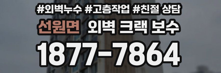 선원면 외벽 크랙 보수