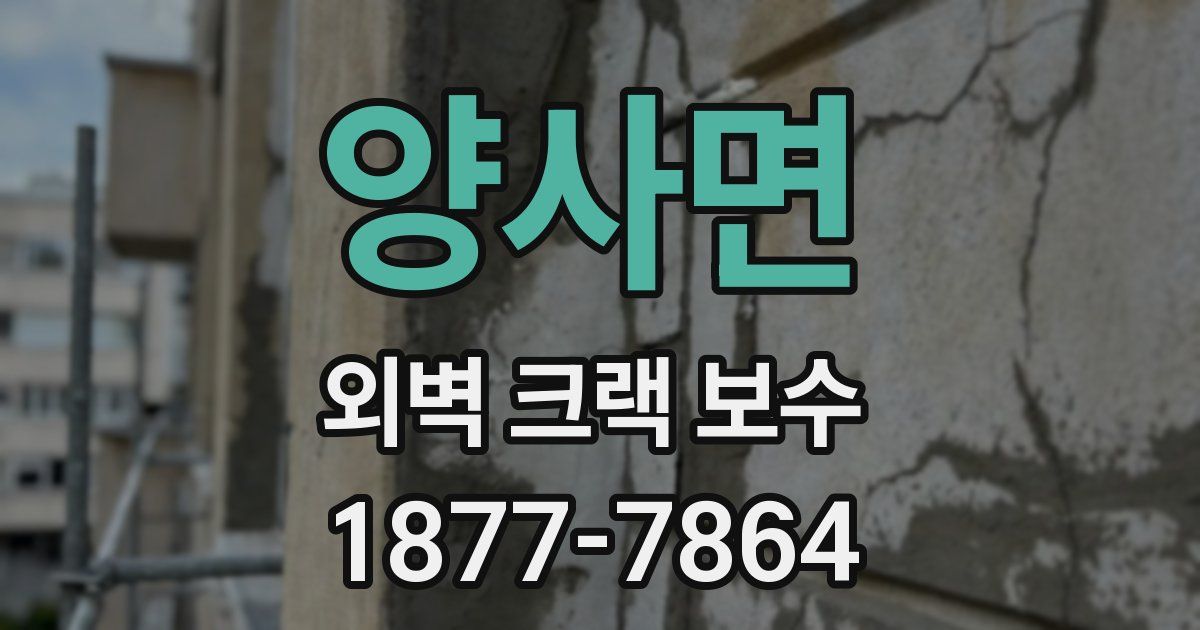 양사면 외벽 크랙 보수