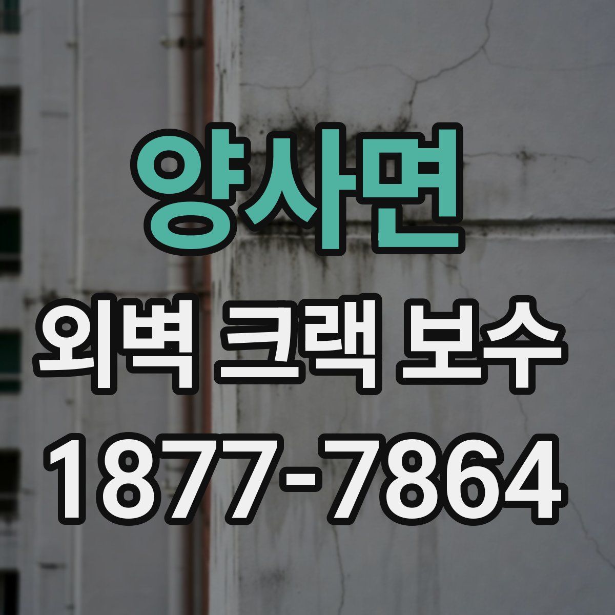 양사면 외벽 크랙 보수