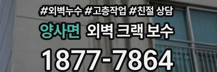 양사면 외벽 크랙 보수
