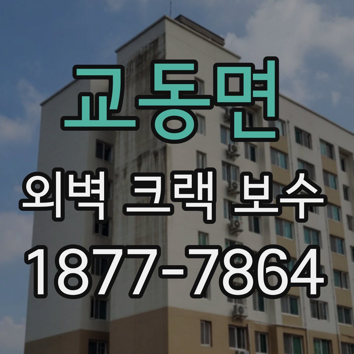 교동면 외벽 크랙 보수