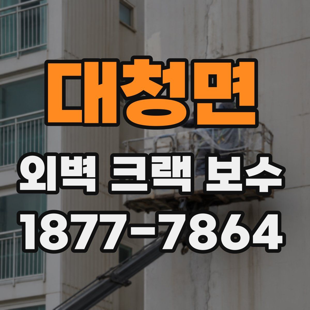 대청면 외벽 크랙 보수
